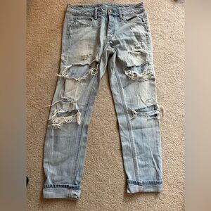 American Eagle Outfitters Women’s Ripped Light Blue  Jeans